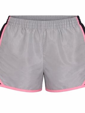 Danskin Now Womens  Size XL 16/18 Athletic Elatsic Gray Pink Running Gym Shorts
